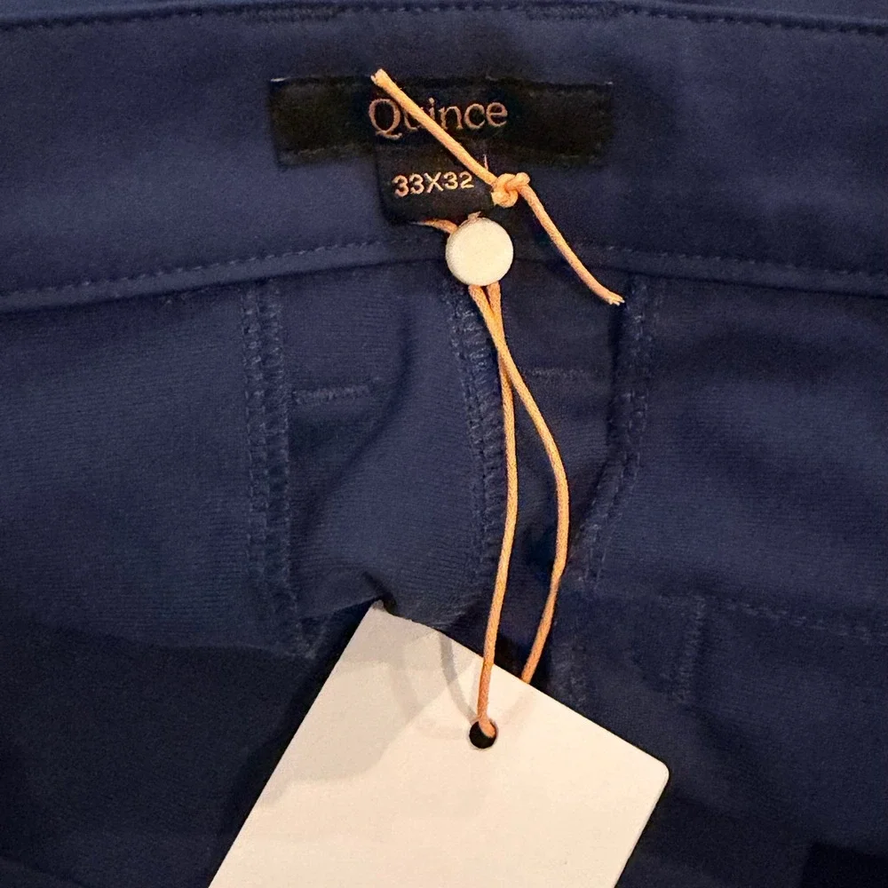 Quince ProTech Golf Pants Wavecrest Performance UPF50‎ Travel Navy 33x32 NWOT